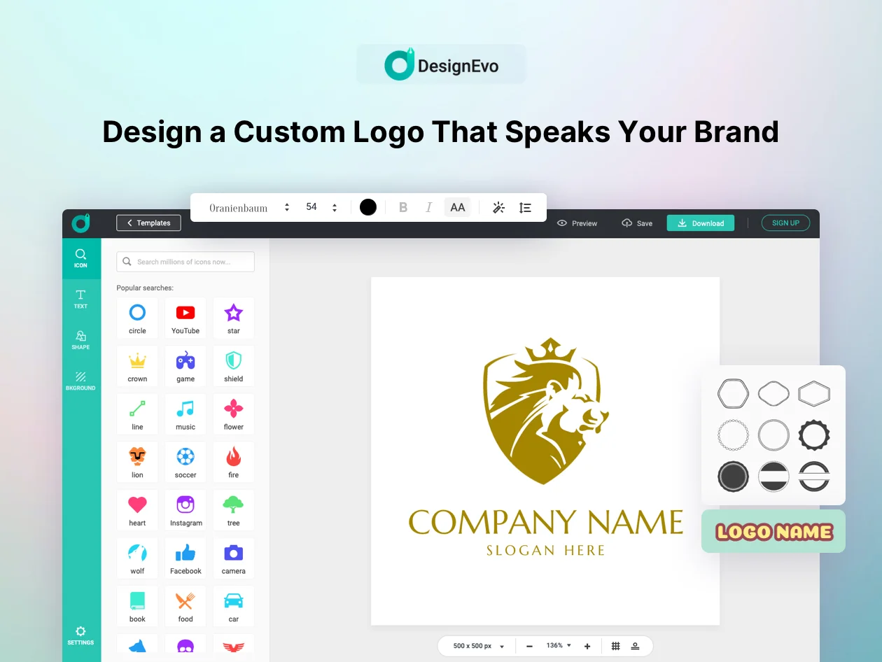DesignEvo: A Powerful Logo Maker in 2024