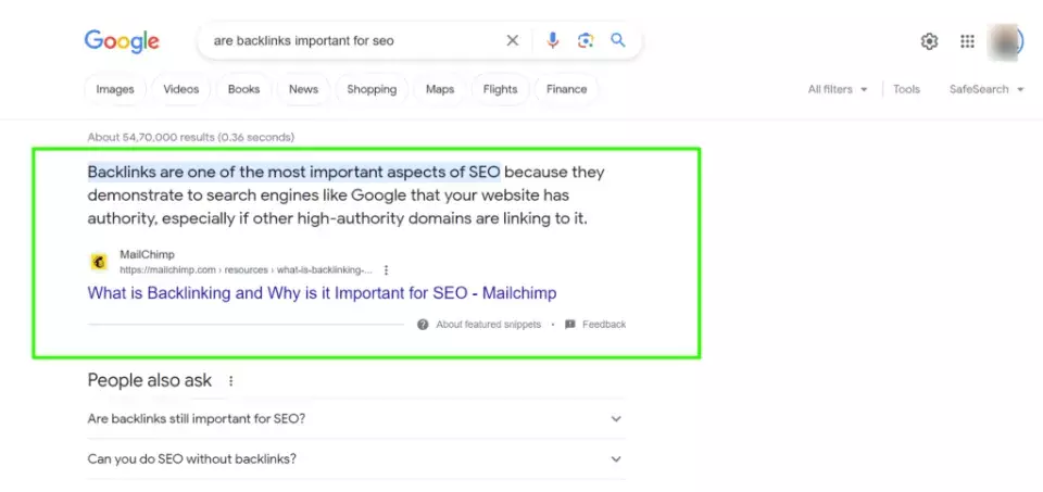 Types of Featured Snippets 